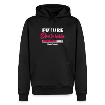 Future Doctoresse Humour Métier Cadeau - Sweat à capuche Premium bio Homme - noir - Devant - Nico (187cm)