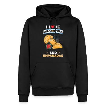 Empanadas Argentine Cuisine argentine - Sweat à capuche Premium bio Homme - noir - Devant - Nico (187cm)