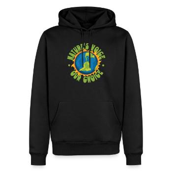 Changement climatique Environnement Jour de la Terre Planète - Sweat à capuche Premium bio Homme - noir - Devant - Nico (187cm)