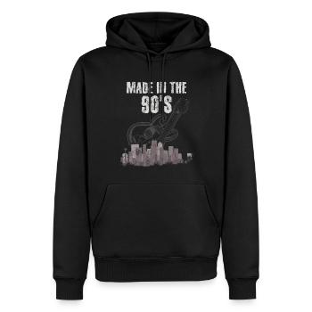Birthday 90s funny saying vintage - Men’s Premium Organic Hoodie - black - Front - Nico (187cm)