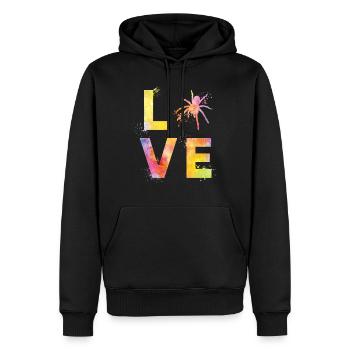 Spinnen liebe - Männer Premium Bio Hoodie - Schwarz - Vorne - Nico (187cm)