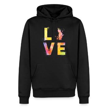 Papageien liebe - Männer Premium Bio Hoodie - Schwarz - Vorne - Nico (187cm)