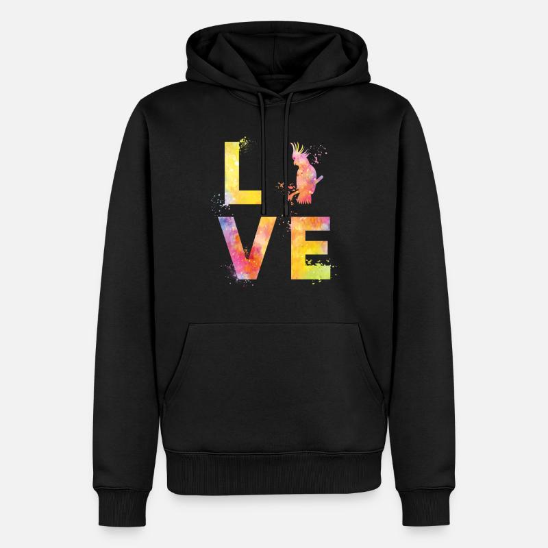 Les perroquets adorent - Sweat à capuche Premium bio Homme - noir
