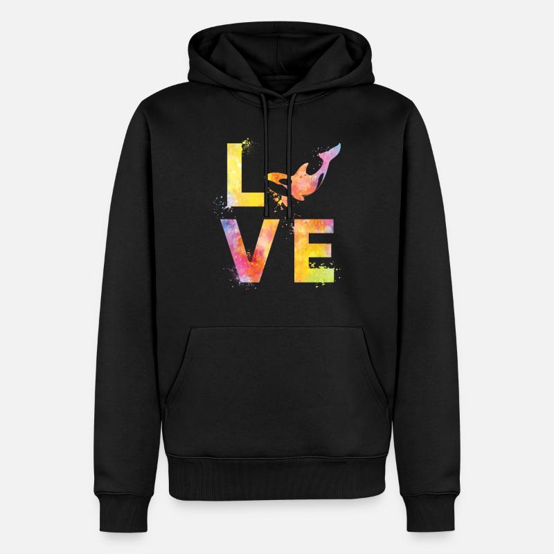 L’amour des orques - Sweat à capuche Premium bio Homme - noir