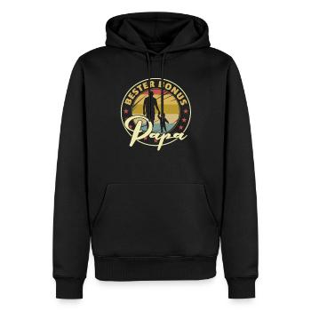Bester Bonus Papa Stiefvater Vatertag Geschenk - Männer Premium Bio Hoodie - Schwarz - Vorne - Nico (187cm)