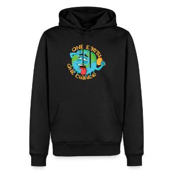 Changement climatique Environnement Jour de la Terre Planète - Sweat à capuche Premium bio Homme - noir - Devant - Nico (187cm)