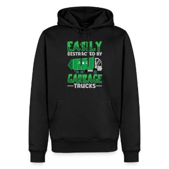 Conducteur de camion à ordures de recyclage de camion à ordures - Sweat à capuche Premium bio Homme - noir - Devant - Nico (187cm)