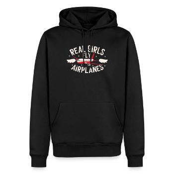 Pilot Aviation Airplane Airline Future Pilots - Männer Premium Bio Hoodie - Schwarz - Vorne - Nico (187cm)