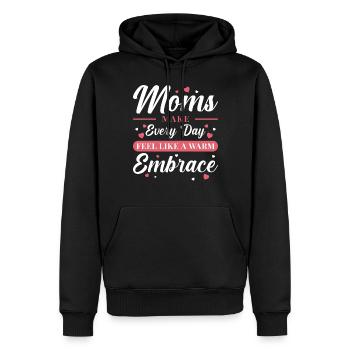 Mama Umarmen Mutter Liebe Inspiration Geschenk - Männer Premium Bio Hoodie - Schwarz - Vorne - Nico (187cm)