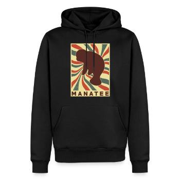 Seekuh Retro Vintage - Männer Premium Bio Hoodie - Schwarz - Vorne - Nico (187cm)