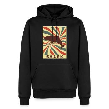 Hai Rétro Vintage - Sweat à capuche Premium bio Homme - noir - Devant - Nico (187cm)