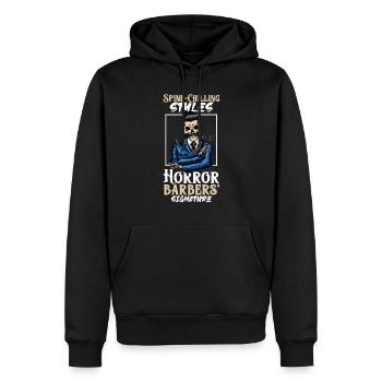 Horreur Spooky Coiffeur Coiffeur Cheveux - Sweat à capuche Premium bio Homme - noir - Devant - Nico (187cm)