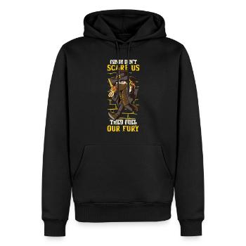 Chasseur de vampires, Tueur de morts-vivants, Pieu et Croix - Sweat à capuche Premium bio Homme - noir - Devant - Nico (187cm)