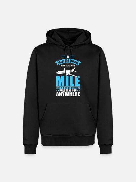 Pilot Flugzeug Geschenk - Männer Premium Bio Hoodie - Schwarz