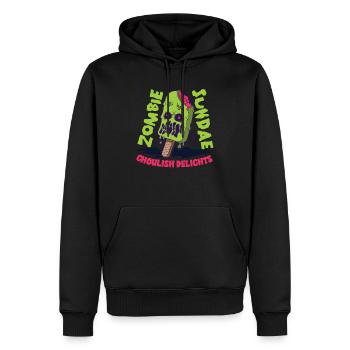 Eiscreme-liebhaber Lustiges Eis Ich Liebe - Männer Premium Bio Hoodie - Schwarz - Vorne - Nico (187cm)