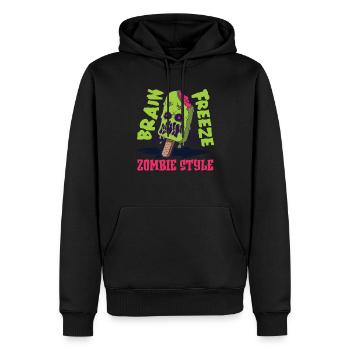 Eiscreme-liebhaber Lustiges Eis Ich Liebe - Männer Premium Bio Hoodie - Schwarz - Vorne - Nico (187cm)