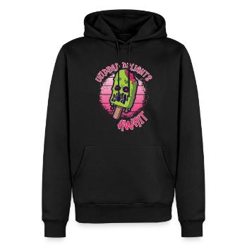 Eiscreme-liebhaber Lustiges Eis Ich Liebe - Männer Premium Bio Hoodie - Schwarz - Vorne - Nico (187cm)