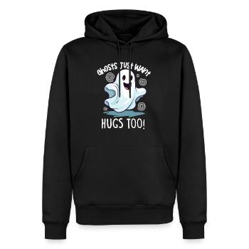 Paranormal Research Halloween Ghost Hunter - Men’s Premium Organic Hoodie - black - Front - Nico (187cm)