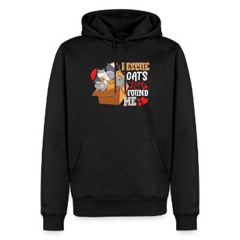 Animal RESCUE ANIMAL RIGHTS RESCUE Animal ADOPTION - Sweat à capuche Premium bio Homme - noir - Devant - Nico (187cm)