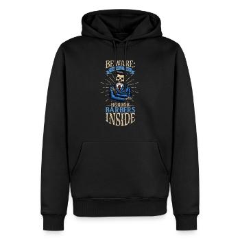 Horreur Spooky Coiffeur Coiffeur Cheveux - Sweat à capuche Premium bio Homme - noir - Devant - Nico (187cm)