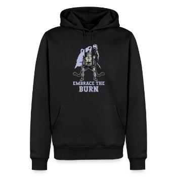 Cordes d'entraînement à la corde, cordes de combat, cadeaux de remise en forme - Sweat à capuche Premium bio Homme - noir - Devant - Nico (187cm)