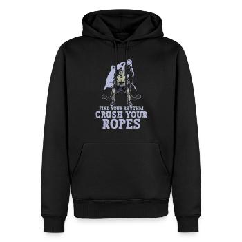 Cordes d'entraînement à la corde, cordes de combat, cadeaux de remise en forme - Sweat à capuche Premium bio Homme - noir - Devant - Nico (187cm)