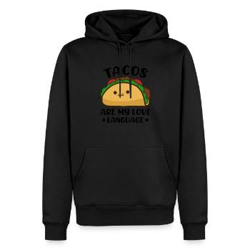 Tacos Are My Love Language Food Lover - Men’s Premium Organic Hoodie - black - Front - Nico (187cm)
