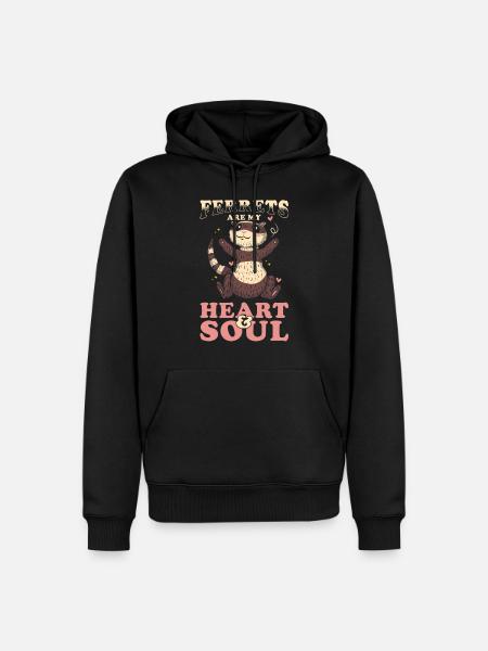 Frettchen Geschenk für Frettchen Besitzer - Männer Premium Bio Hoodie - Schwarz
