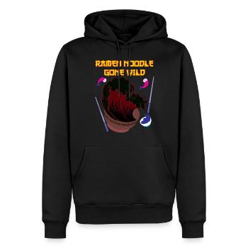 Japon Ramen Retro Nouilles Japonaises Sauvages - Sweat à capuche Premium bio Homme - noir - Devant - Nico (187cm)