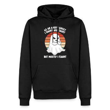 SOS Fantômes Drôles Fantômes Fantômes en colère - Sweat à capuche Premium bio Homme - noir - Devant - Nico (187cm)