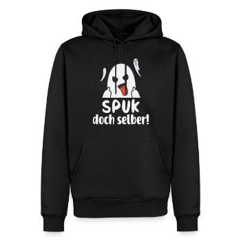 Spuk doch selber - Männer Premium Bio Hoodie - Schwarz - Vorne - Nico (187cm)
