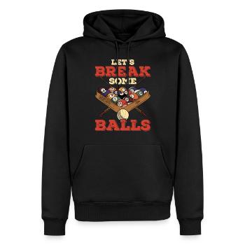 Billard Billard - Männer Premium Bio Hoodie - Schwarz - Vorne - Nico (187cm)