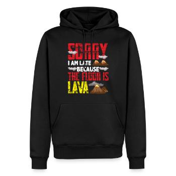 Ground Is Lava Volcano Lover Jeux de volcano - Sweat à capuche Premium bio Homme - noir - Devant - Nico (187cm)