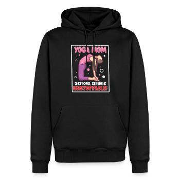 Yoga Mama Leben Yoga Praxis Mutterschaft - Männer Premium Bio Hoodie - Schwarz - Vorne - Nico (187cm)
