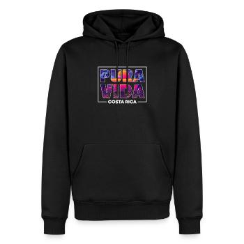 Pura Vida Costa Rica Amérique latine Costa Rica - Sweat à capuche Premium bio Homme - noir - Devant - Nico (187cm)