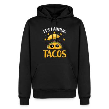 Regnet Tacos Mexikanisches Essen Taco Dienstag - Männer Premium Bio Hoodie - Schwarz - Vorne - Nico (187cm)