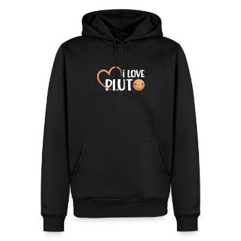I Love Pluto Zwergplaneten Sonnensystem Astronom - Männer Premium Bio Hoodie - Schwarz - Vorne - Nico (187cm)