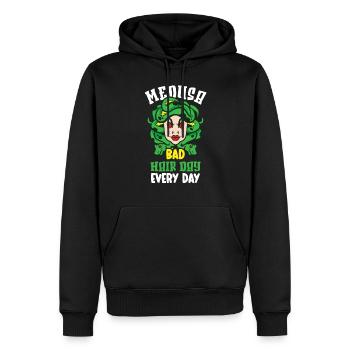 Méduse Mythologie grecque Créature mythique Gorgone - Sweat à capuche Premium bio Homme - noir - Devant - Nico (187cm)