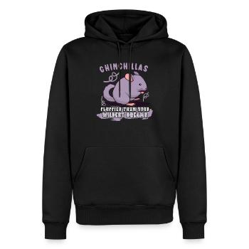 Chinchilla Propriétaire Chinchilla Enthusiast - Sweat à capuche Premium bio Homme - noir - Devant - Nico (187cm)