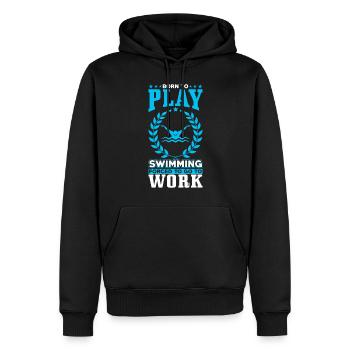 Zum Schwimmen Spielen Geboren - Männer Premium Bio Hoodie - Schwarz - Vorne - Nico (187cm)