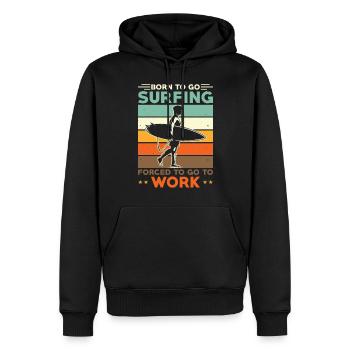 Surfen Surfer Surfbrett Spruch - Männer Premium Bio Hoodie - Schwarz - Vorne - Nico (187cm)