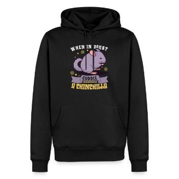 Chinchilla Propriétaire Chinchilla Enthusiast - Sweat à capuche Premium bio Homme - noir - Devant - Nico (187cm)