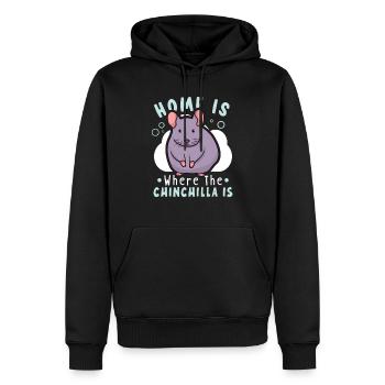 Chinchilla Propriétaire Chinchilla Enthusiast - Sweat à capuche Premium bio Homme - noir - Devant - Nico (187cm)