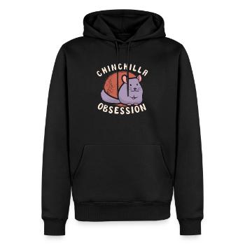 Chinchilla Propriétaire Chinchilla Enthusiast - Sweat à capuche Premium bio Homme - noir - Devant - Nico (187cm)