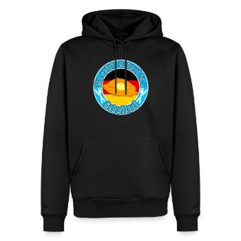 Mein Seelentier ist ein Schnitzel lustiger Spruch - Männer Premium Bio Hoodie - Schwarz - Vorne - Nico (187cm)