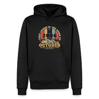 Original octobre 2006 vintage anniversaire 2006 - Sweat à capuche Premium bio Homme - noir - Devant - Nico (187cm)