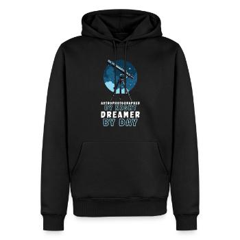 Astrophotographie Astronomy Space Camera - Sweat à capuche Premium bio Homme - noir - Devant - Nico (187cm)