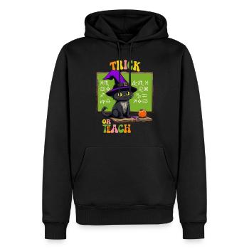 Halloween Cat Teacher School Teaching Student - Men’s Premium Organic Hoodie - black - Front - Nico (187cm)