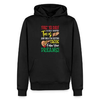 Taco Träume Taco Imbiss Taco Crew Taco Squad - Männer Premium Bio Hoodie - Schwarz - Vorne - Nico (187cm)