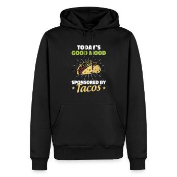 Today's Good Mood Sponsored By Tacos - Männer Premium Bio Hoodie - Schwarz - Vorne - Nico (187cm)